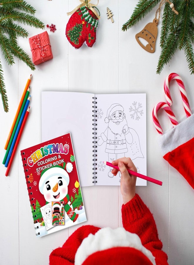 80UncleKimby 2 Pack Christmas Sticker Coloring Book for Activity Books Xmas Toys Holiday Gifts Party Favor(20 Scenes) - Image 4